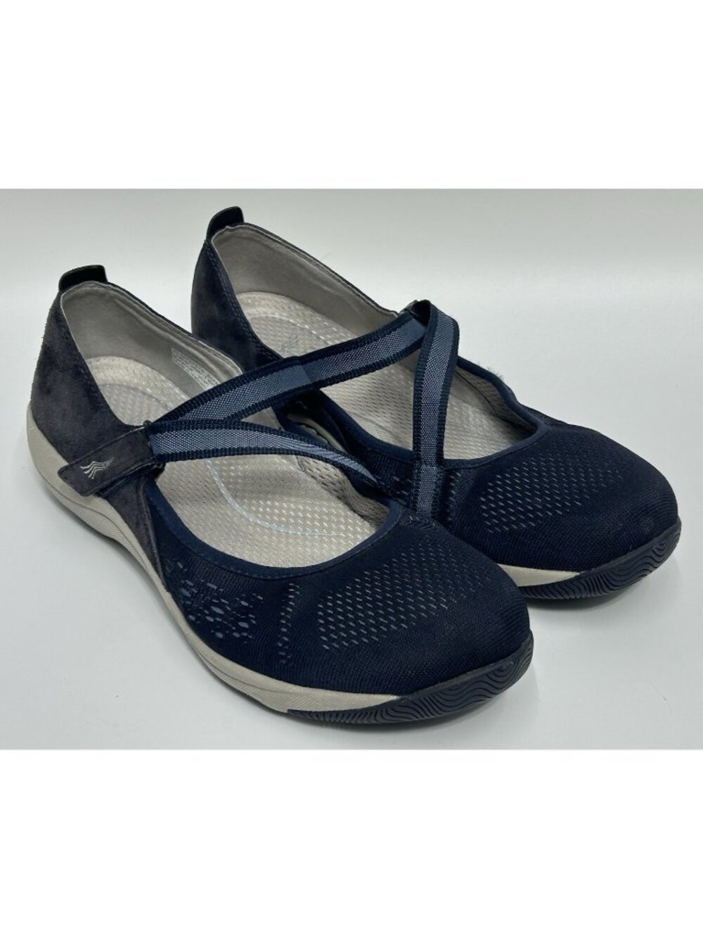 DANSKO Haven Mary Jane Shoes 38 US 7.5-8 Navy Suede Strappy Comfort 4514757575